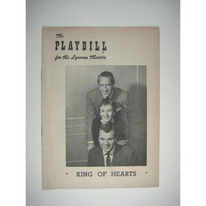 King Of Hearts Playbill 1954 Lyceum Theatre Cloris Leachman Donald Cook Cooper